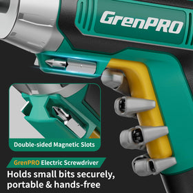 GRENPRO 9-bit kit with holder supports versatile home screwing tasks.