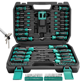 GRENPRO 90-piece screwdriver set in closed case for portable worksite organization