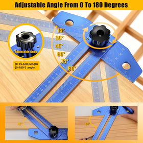 GRENPRO adjustable angle function enables quick bevels and radial lines.