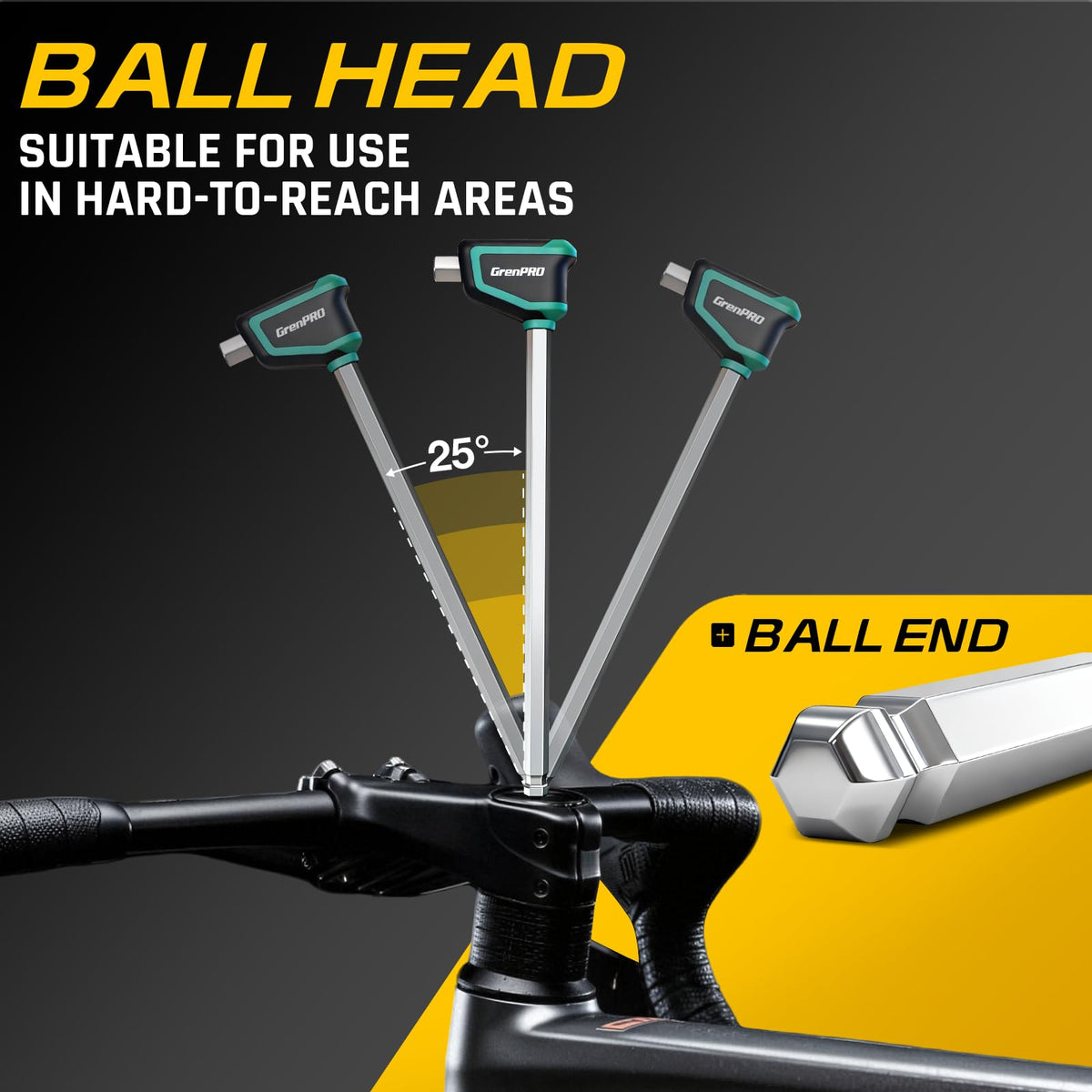 GRENPRO Allen wrenches provide metric and SAE sizes for versatile projects.