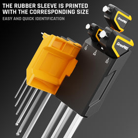 GRENPRO plastic holder keeps sizes organized for portable repairs.