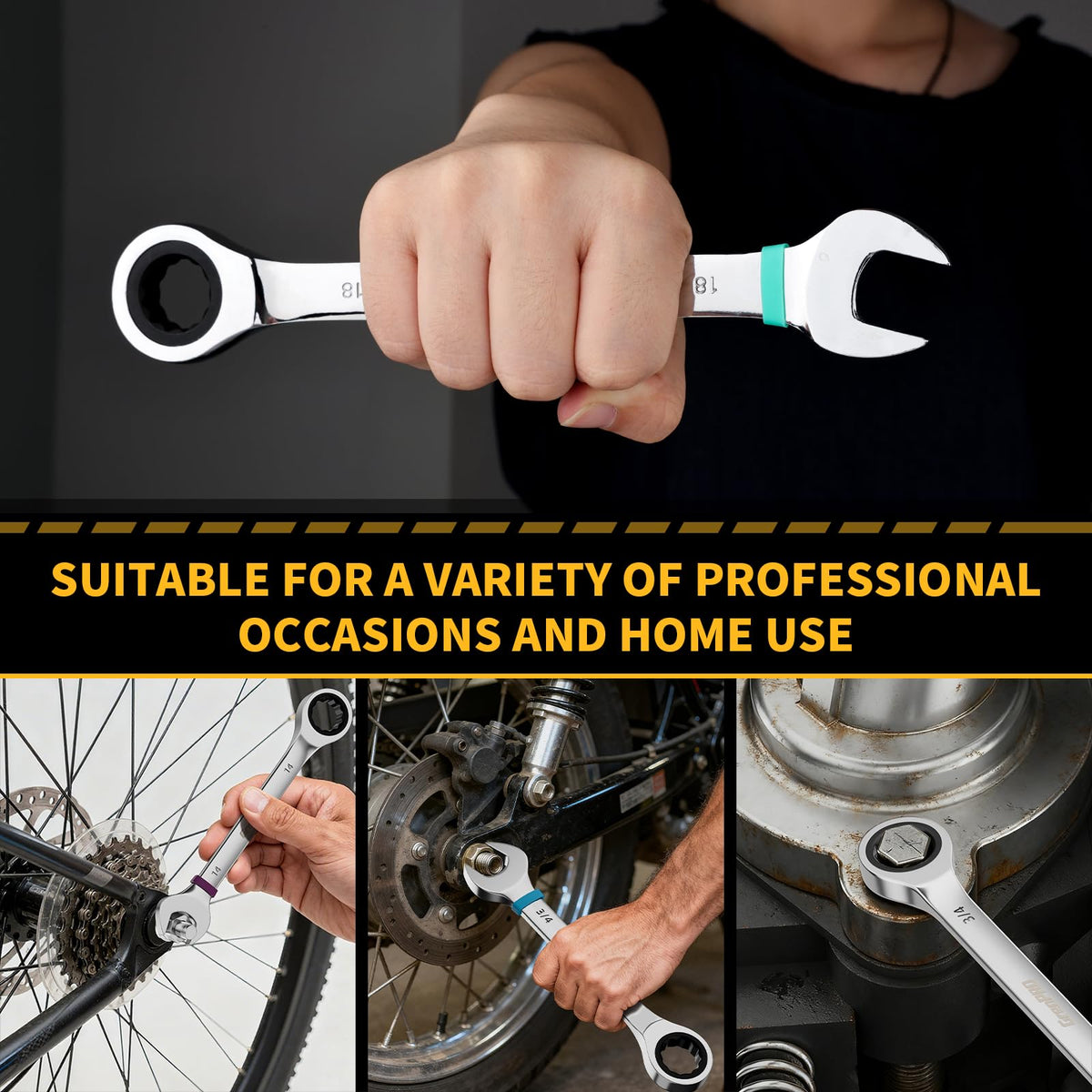 GRENPRO chrome-vanadium wrenches resist wear on demanding projects.