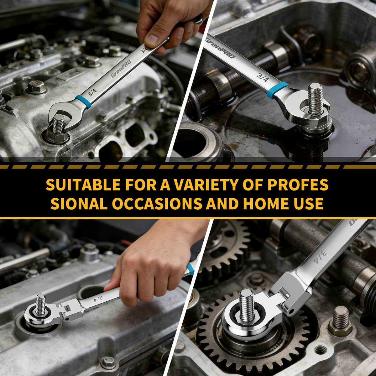 GRENPRO durable ratcheting wrenches suited for heavy use