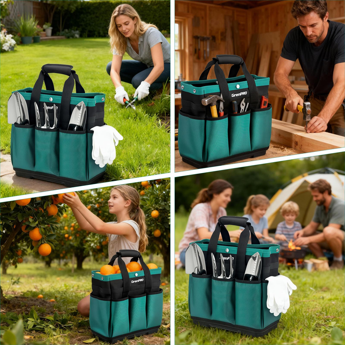 GrenPRO Garden Tool Bag roomy interior for essential tools and accessories.