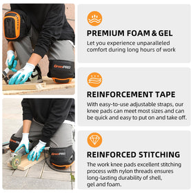 GRENPRO knee pads multipurpose protection for trades and DIY.