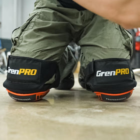 GRENPRO knee pads with reinforced stitching for durability and longevity.