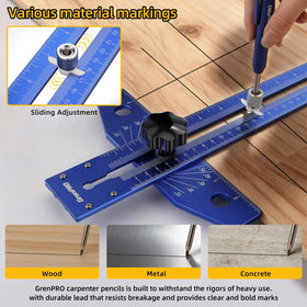 GRENPRO laser-engraved scale provides sharp, durable measurements.