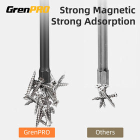 GRENPRO magnetic impact bits in action demonstrate easy screw pickup and stable grip.