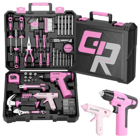 GRENPRO Pink Tool Set: 188 pieces for versatile home repairs