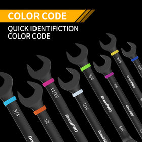 GRENPRO wrench color rings help identify sizes at a glance
