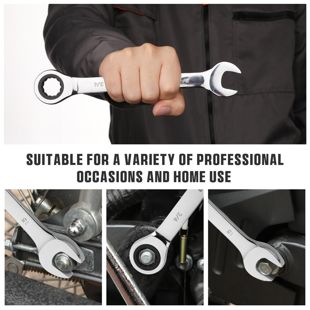 GrenPRO ratcheting wrench gear teeth demonstrate smooth engagement.