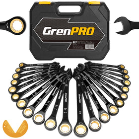 GRENPRO ratcheting wrenches set in case for organized access and transport