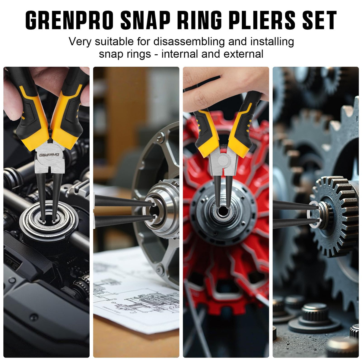 GRENPRO ergonomic spring-loaded handles reduce hand fatigue during long jobs