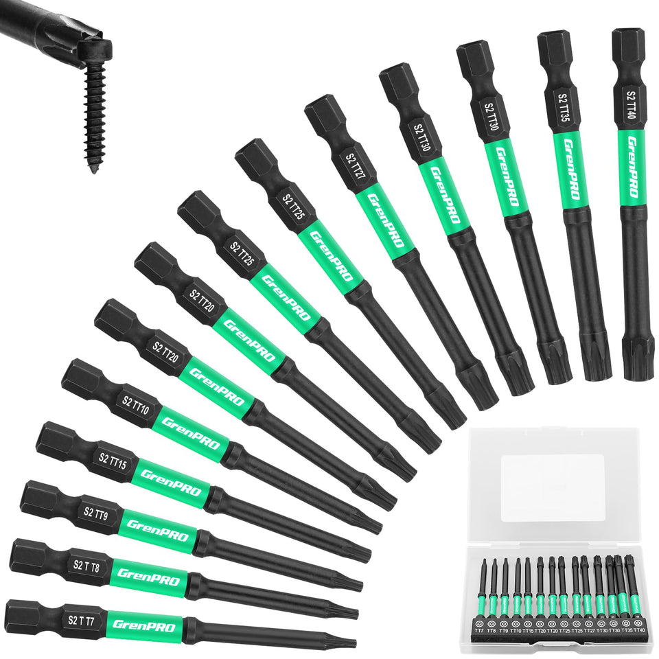 GRENPRO torx bit set with case for organized, quick access.