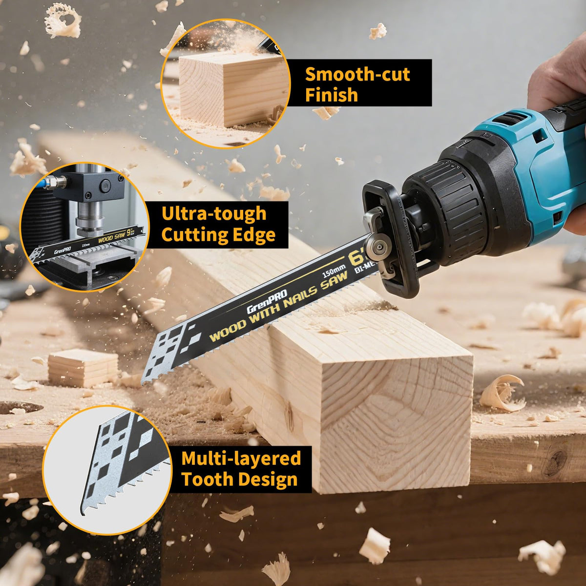 GRENPRO universal compatibility works with DeWalt, Milwaukee, Bosch and more