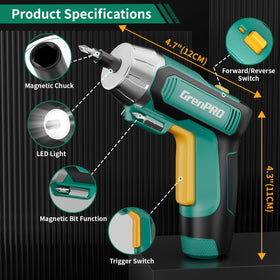 GRENPRO USB charging cable powers the compact driver quickly.