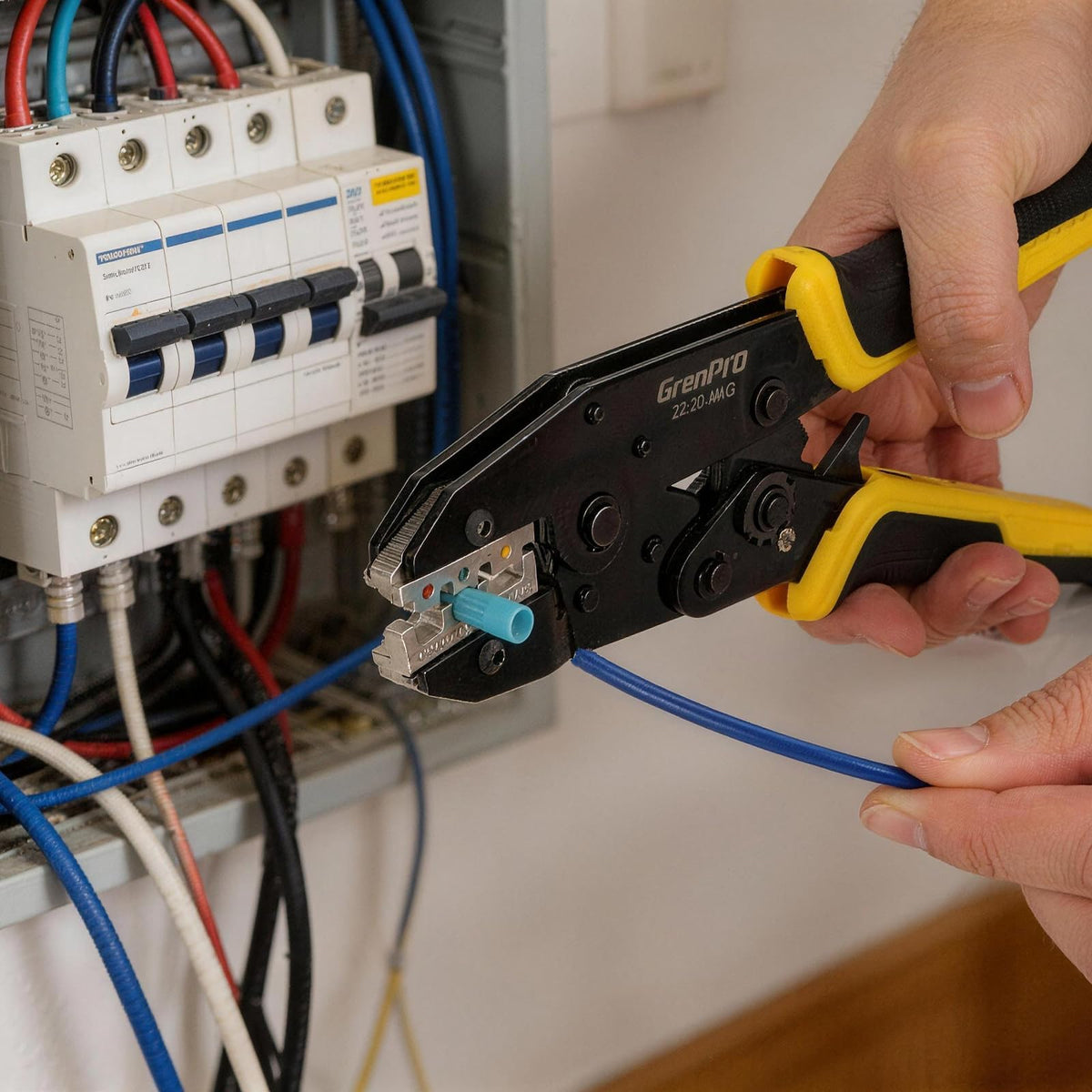Grenpro wire crimping tool suits professional electricians and hobbyists.