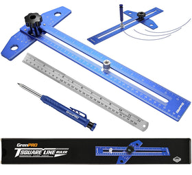 GRENPRO woodworking scriber with pencil marks precise alignment for accurate cuts.