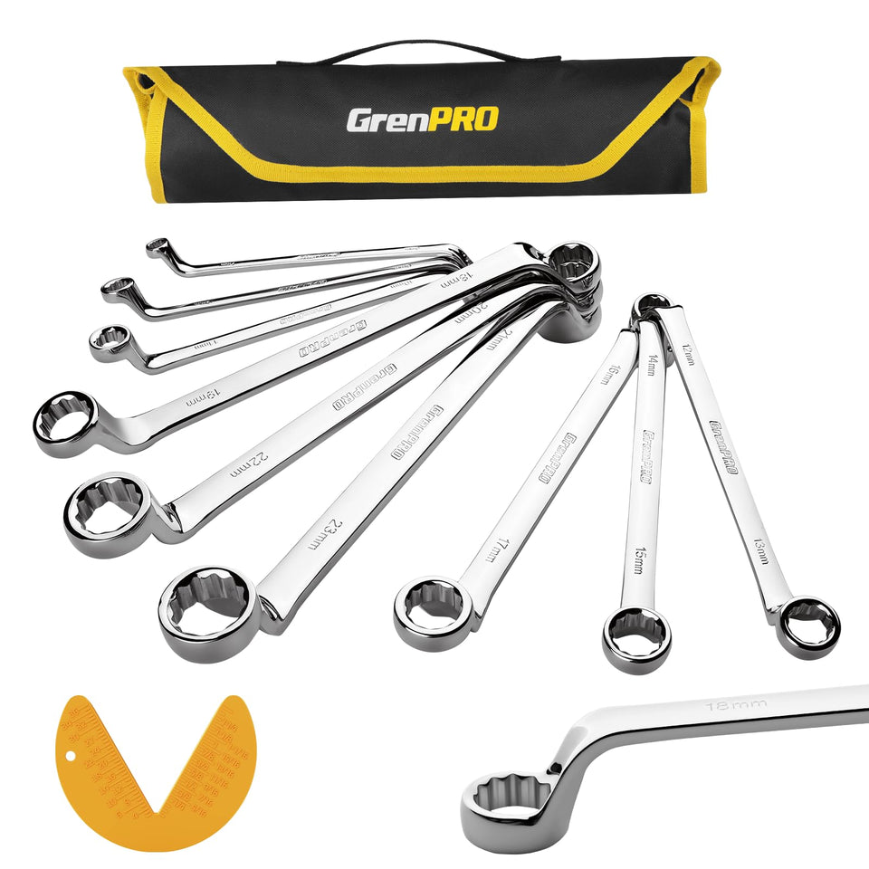 GRENPRO wrench set with roll-up pouch keeps tools organized and ready.