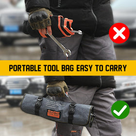 GRENPRO wrenches stored neatly in the roll-up pouch for easy transport.