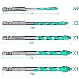YG6X carbide head on GRENPRO drill bits for durable cuts