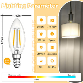 Grensk warm white 2700K 200LM bulb creates a cozy ambiance.