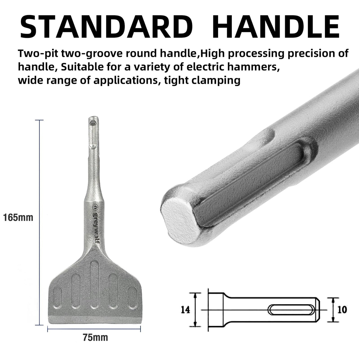 Greywolf 40CrMo alloy steel demolition bit offers durability for tough tasks.