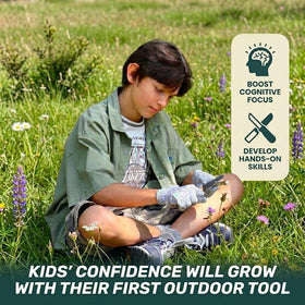 Gloves included with Gribo knife for safer outdoor prep