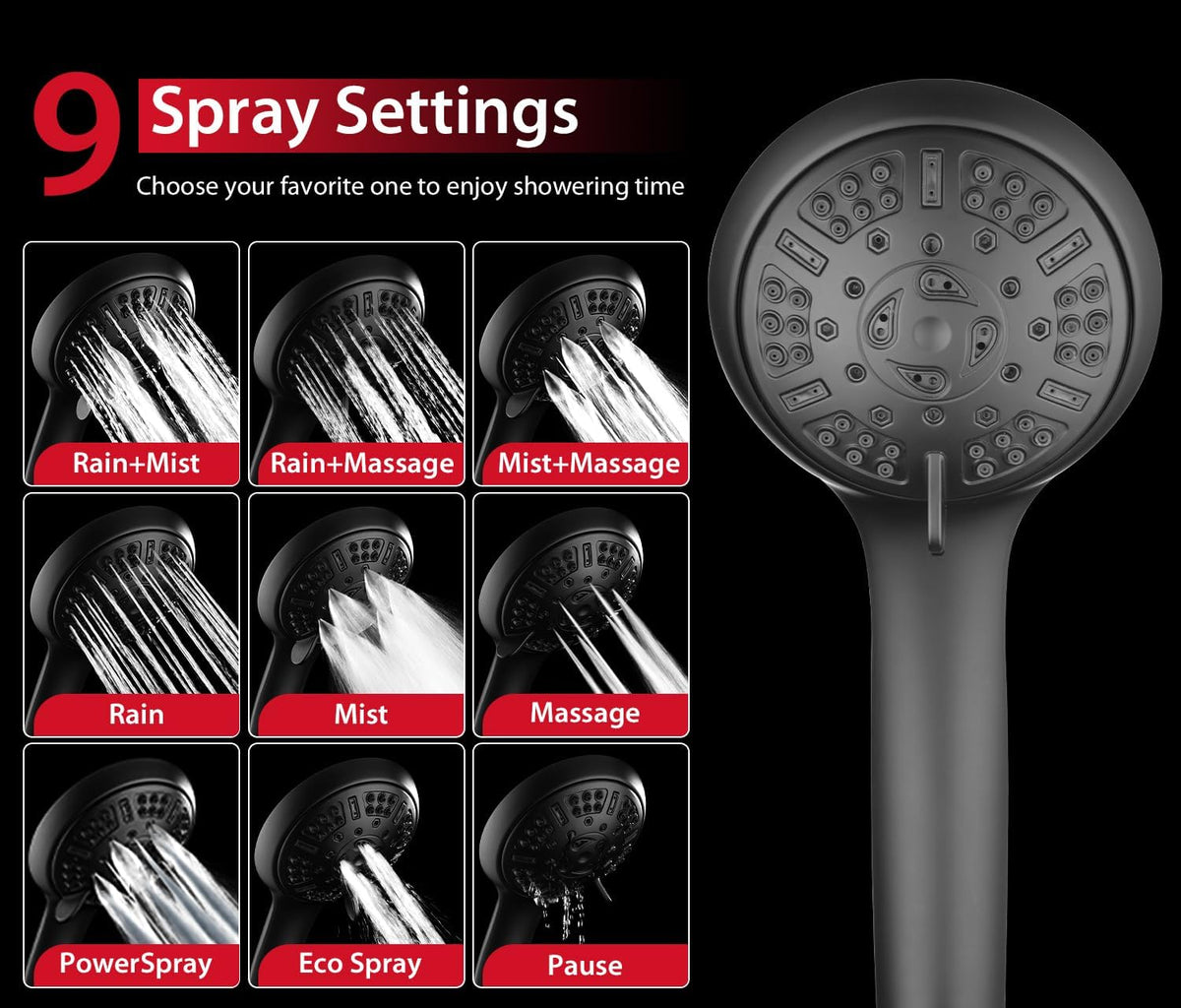 GRICH 60-inch stainless steel hose provides reach and maneuverability.