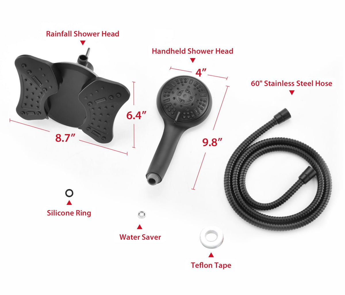 GRICH 60 inch stainless steel hose enables greater reach