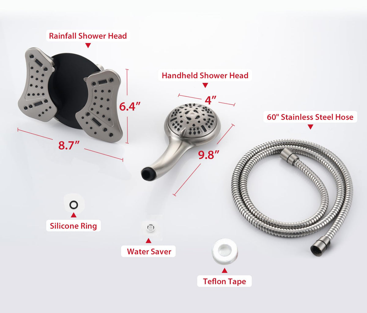GRICH chrome-plated ABS construction for durable, safe performance