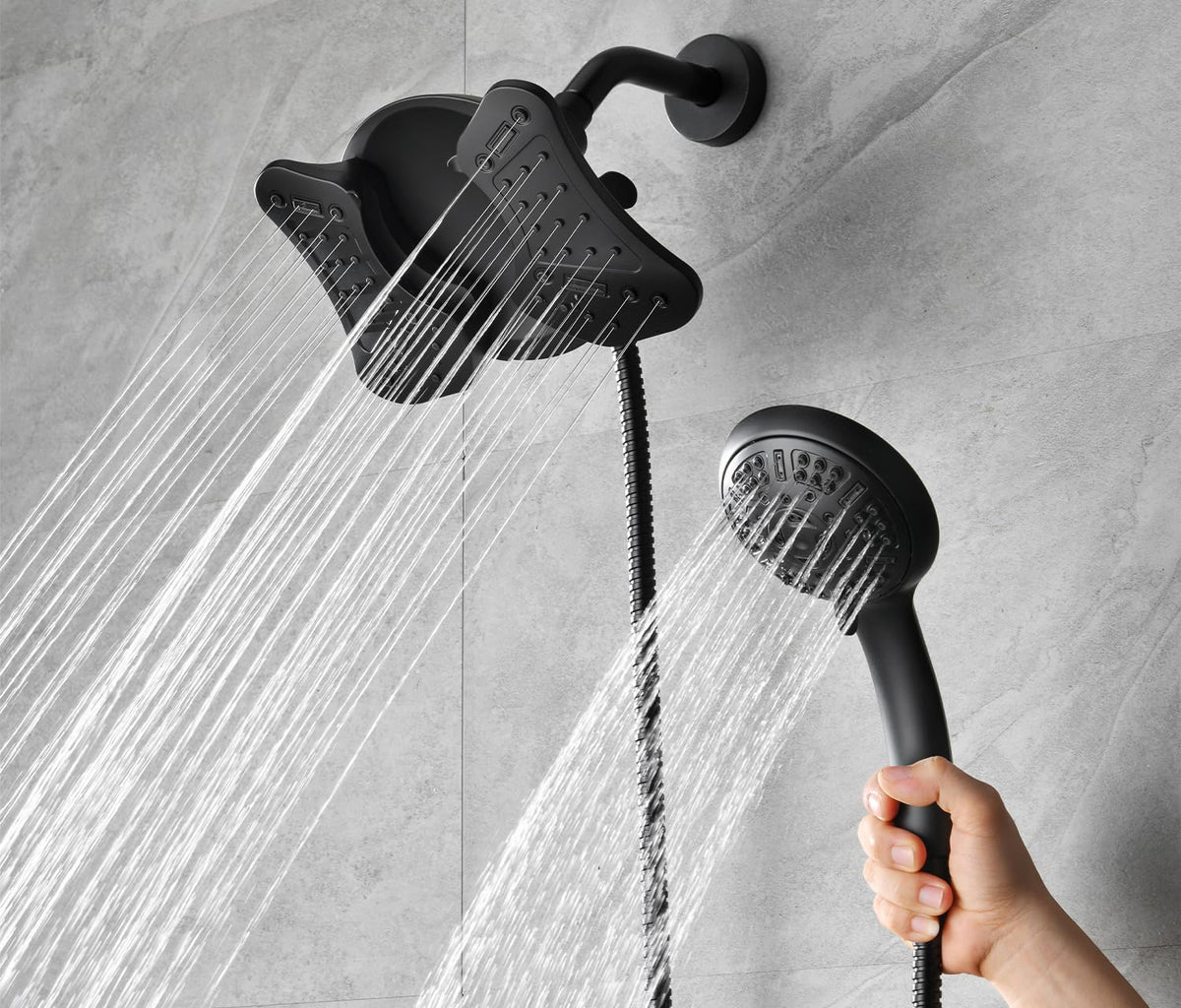 GRICH handheld shower head in a detachable design for flexible rinsing.