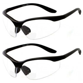 grinderPUNCH ANSI Z87 bifocal safety glasses provide precise near vision for detailed tasks.