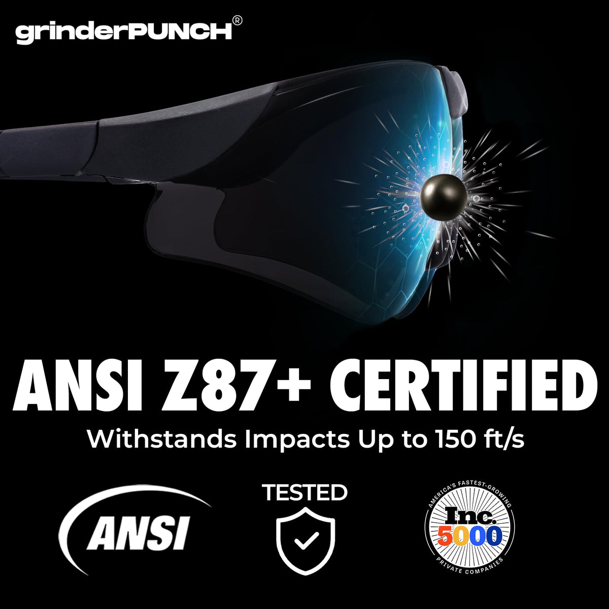 grinderpunch ansi-z87 protection eyewear demonstrates industrial-grade safety for demanding work environments