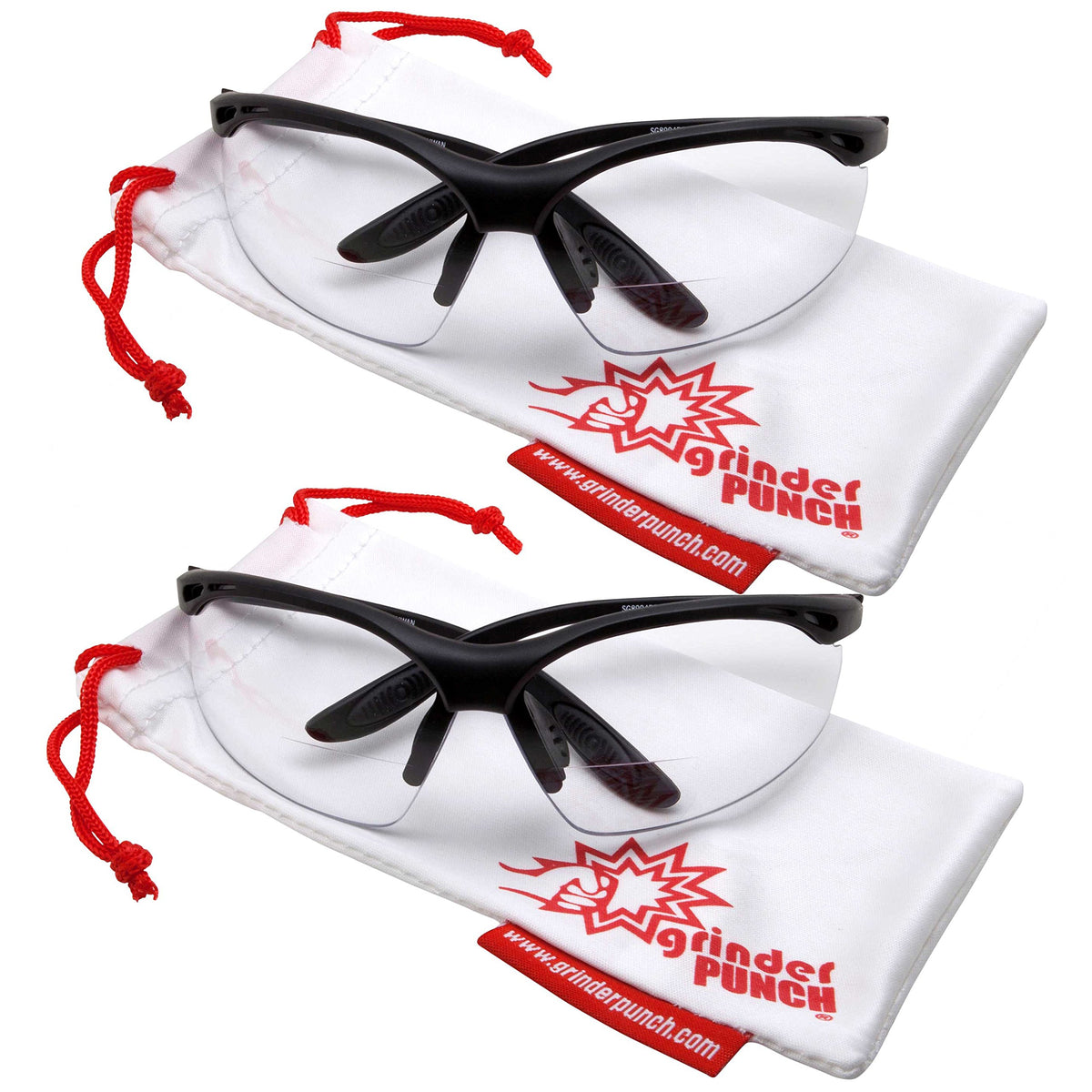 grinderPUNCH bifocal reading magnifier glasses promote hands-free close work.