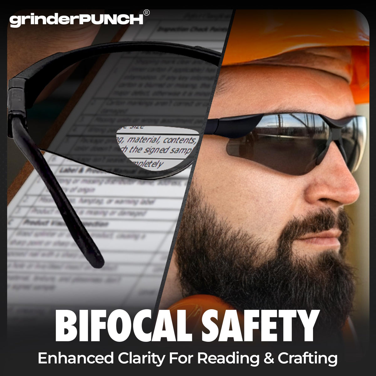 grinderpunch built-in bifocal magnifier lets readers stay on task