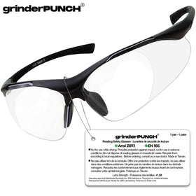 GrinderPUNCH diopter label displays +1.50 magnification for near vision tasks.