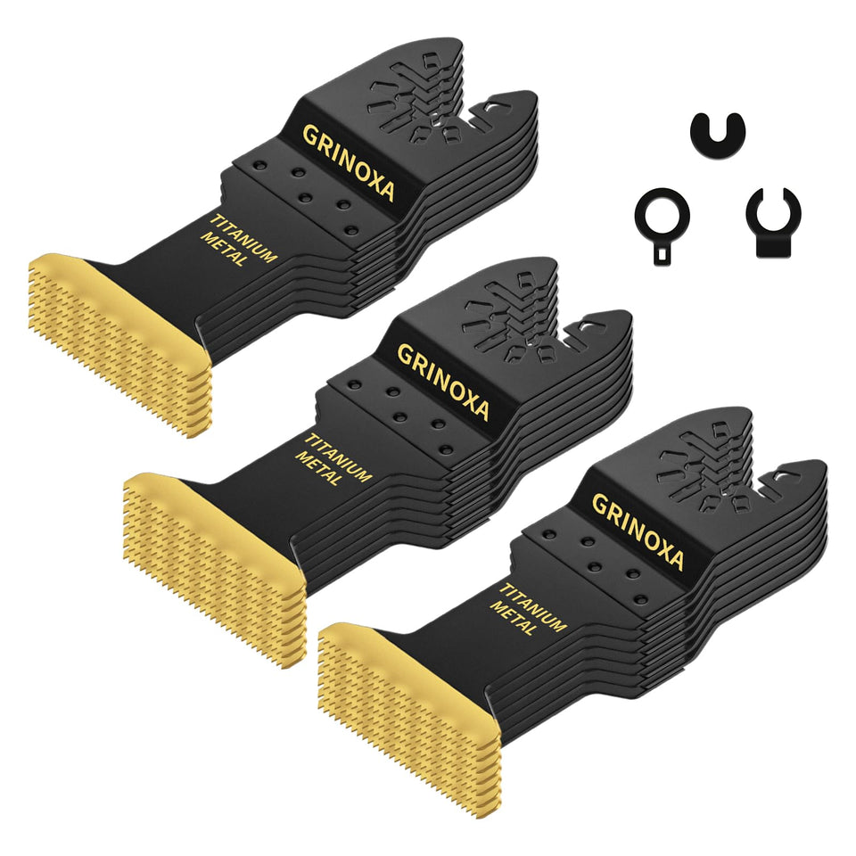 GRINOXA titanium-coated oscillating blade for durable cuts in hard materials