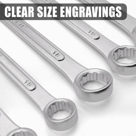 GRIP Grand Rapids wrench set includes metric and SAE sizes for broad repair compatibility.