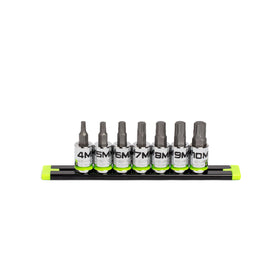Grip Edge hex bit socket set on premium rail for quick access