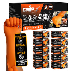 GRIPXX Herkules orange 8mil nitrile gloves for rugged protection