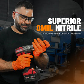 GRIPXX Herkules bright orange gloves increase safety in busy workspaces