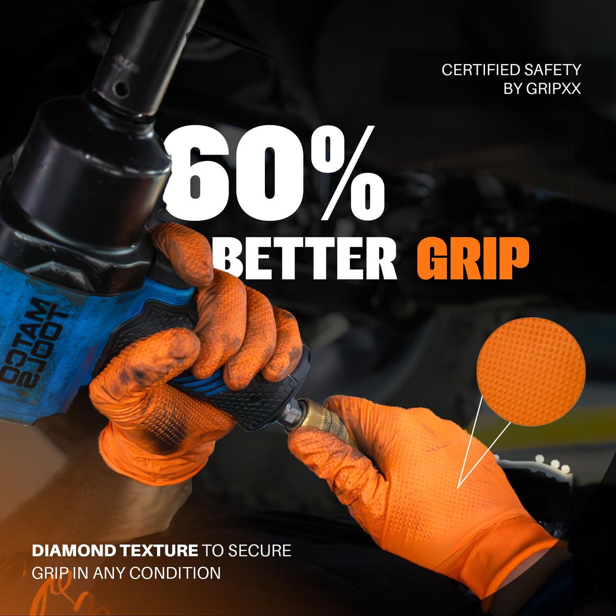 GRIPXX Herkules powder-free nitrile for comfortable all-day wear