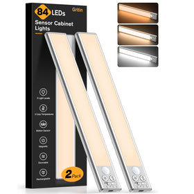 Gritin 10.2-inch under-cabinet light with magnetic mount for easy placement
