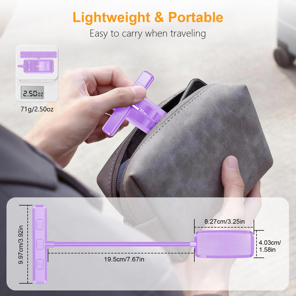 Gritin 19 LED book light non-slip clip keeps it secure.