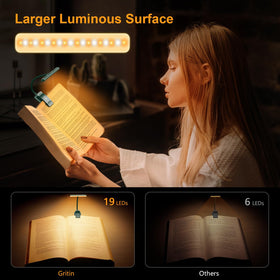 Gritin 360-degree gooseneck lets you adjust angle precisely for comfortable reading.