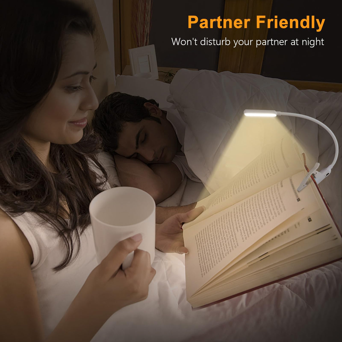 Gritin 360-degree flexible neck lets you aim light anywhere.