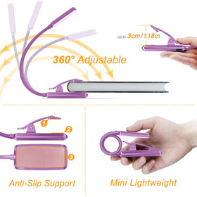 Gritin lightweight, flexible neck for adjustable lighting angles.