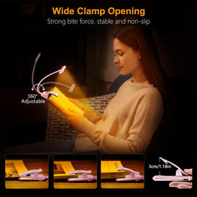 Gritin 360-degree gooseneck clip light for flexible positioning.