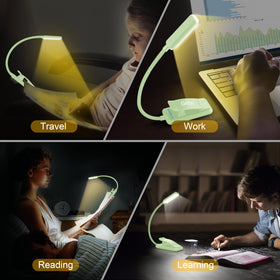 Gritin anti-skid clip keeps the light securely attached to books.